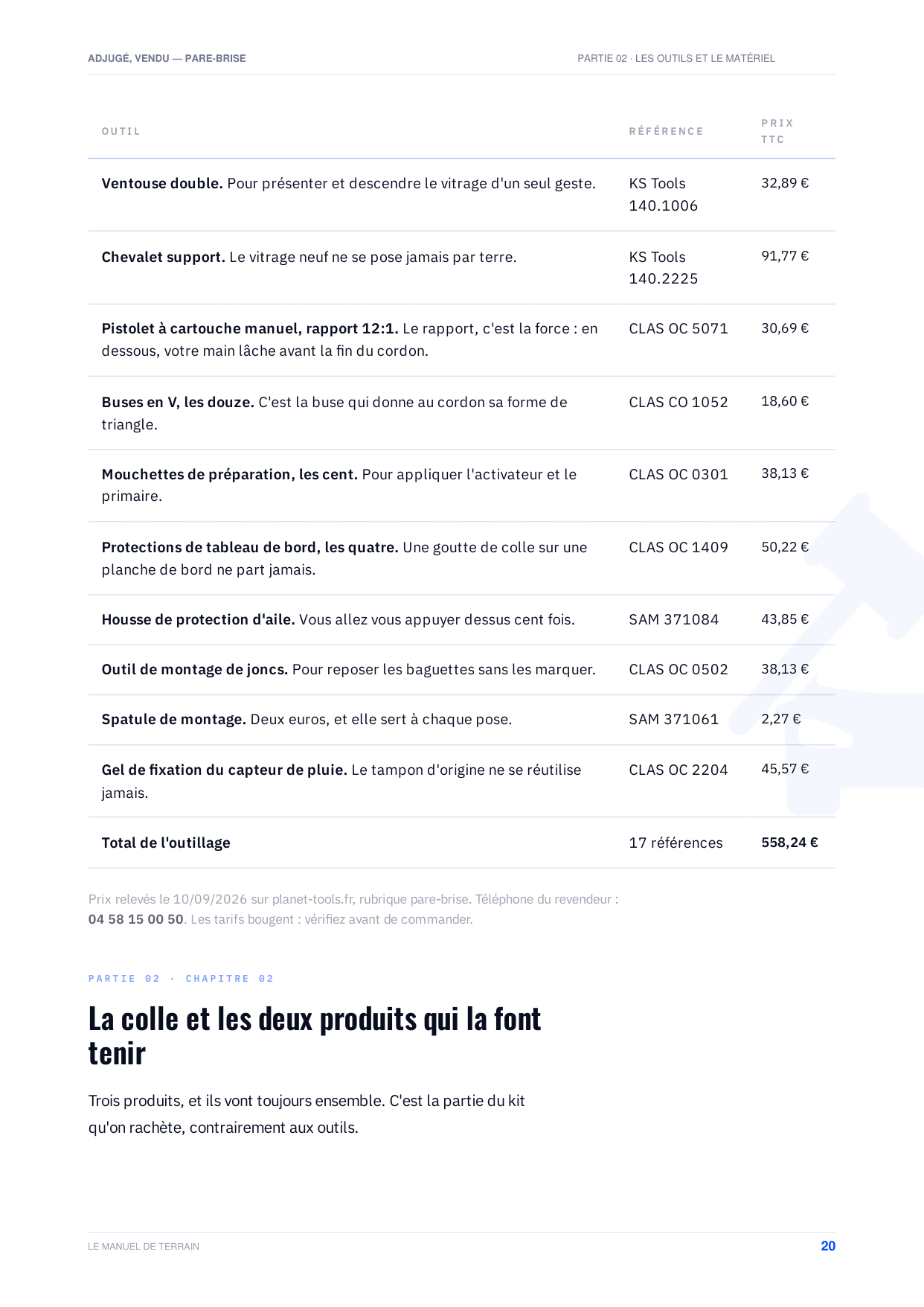 Page du manuel : Le kit, référence par référence
